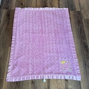Little‎ Bedding by Nojo Pink Swirl Satin Trim Little Princess Crown Baby Blanket